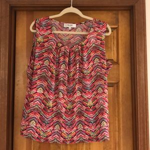 Dressy Blouse Tank. Multi-colored.